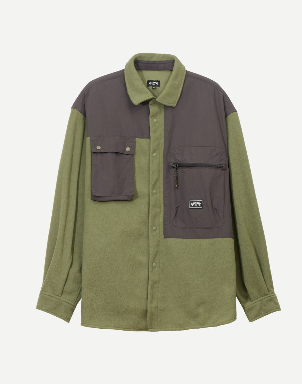 빌라봉 오버핏 플리스 셔츠 (AF31SH066OLV)