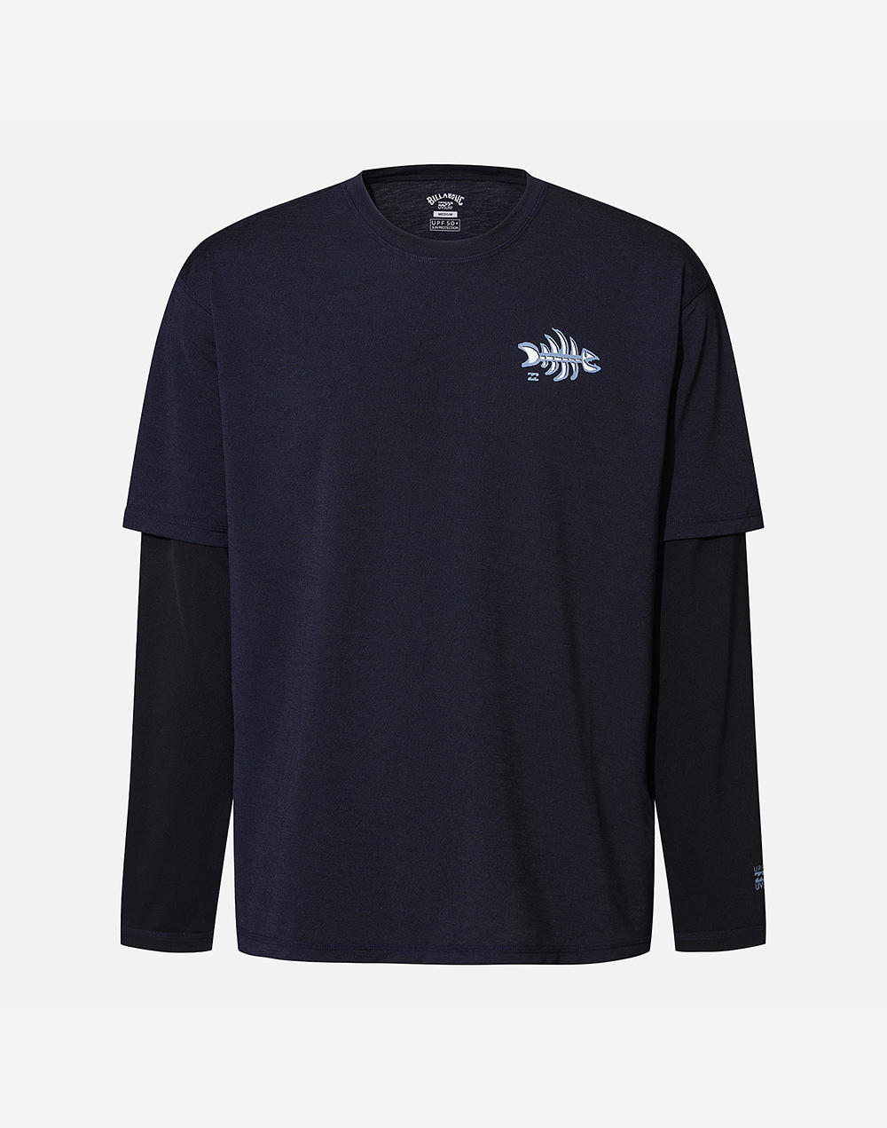 빌라봉 BONEZ 오버핏 반팔 레이어드 긴팔 래쉬가드 (AG11RS100NVY)