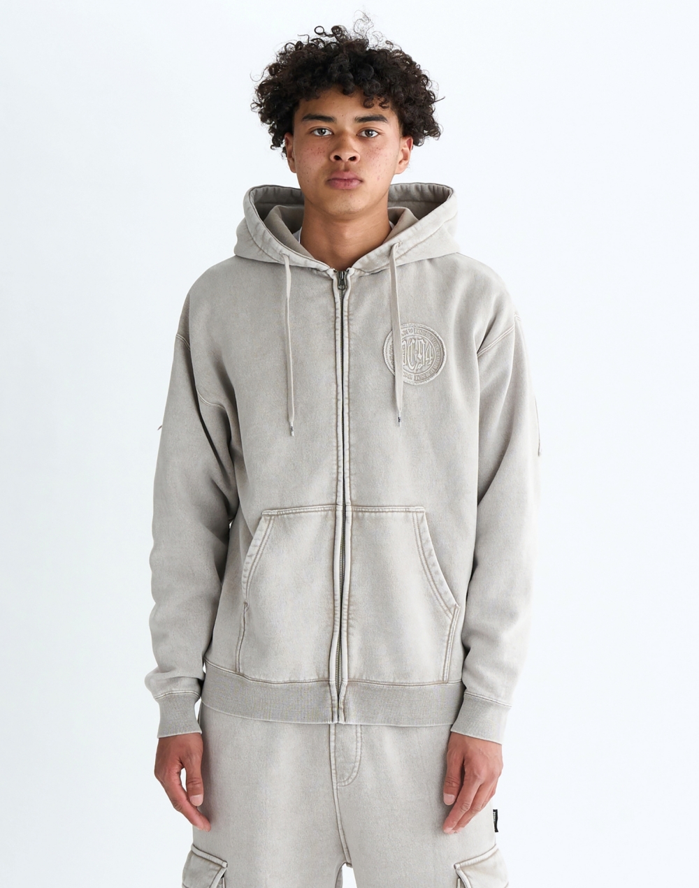 DC 헤비 와이드핏 풀집 후디 (DF31HZ013BES)