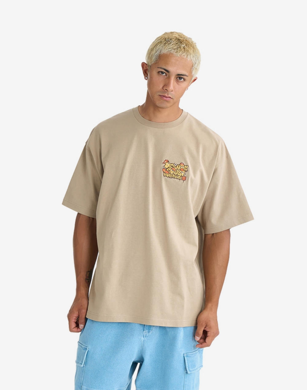 DC SK CREW 와이드핏 반팔 티셔츠 (DG11ST011BEG)