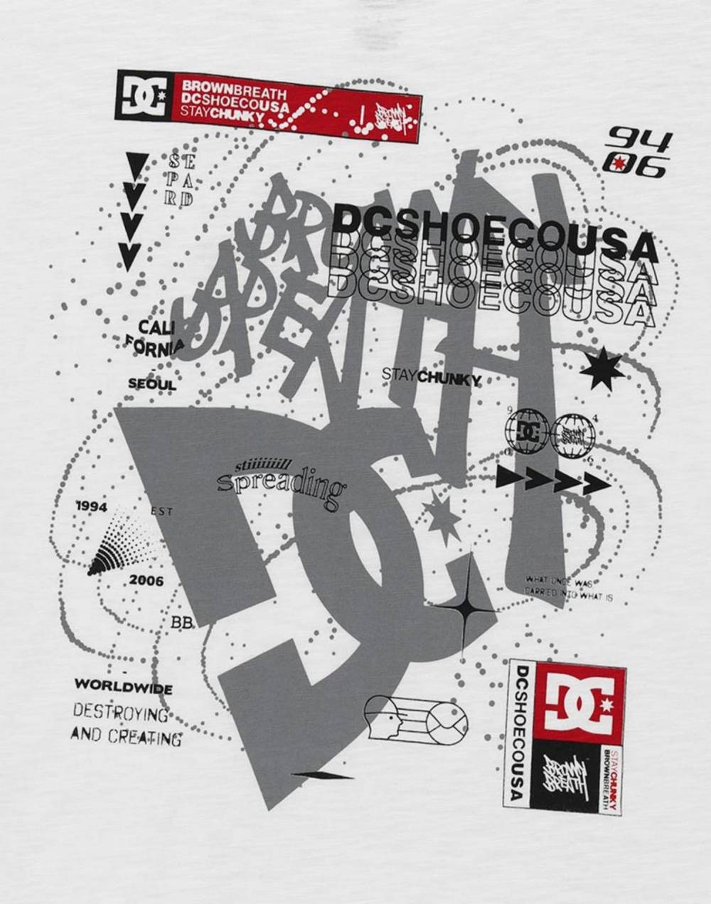 DC X BROWNBREATH SYMBOL TEE (DG21ST902WHI)