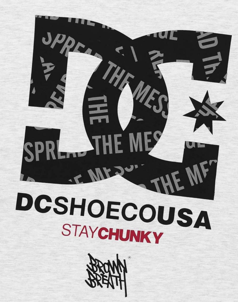 DC X BROWNBREATH SLOGAN TEE (DG21ST903ASH)