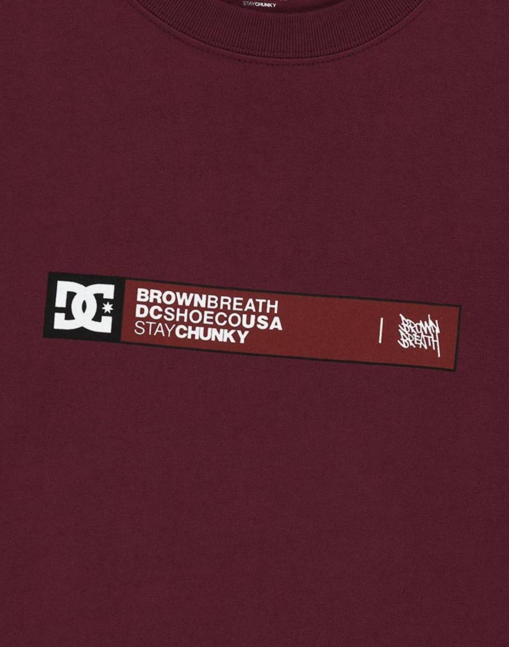 DC X BROWNBREATH SLOGAN TEE (DG21ST903BUR)