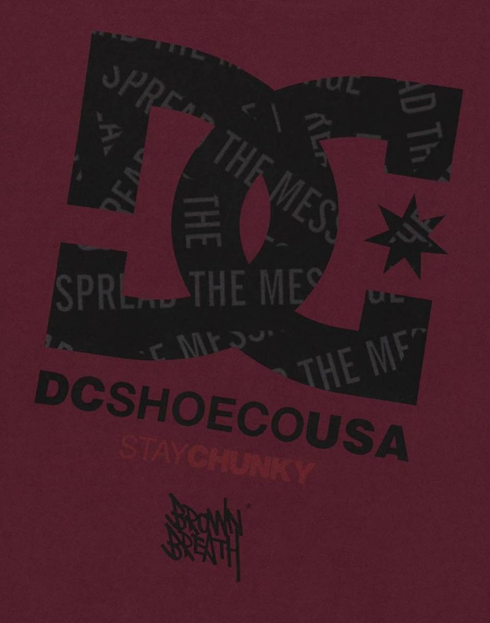DC X BROWNBREATH SLOGAN TEE (DG21ST903BUR)