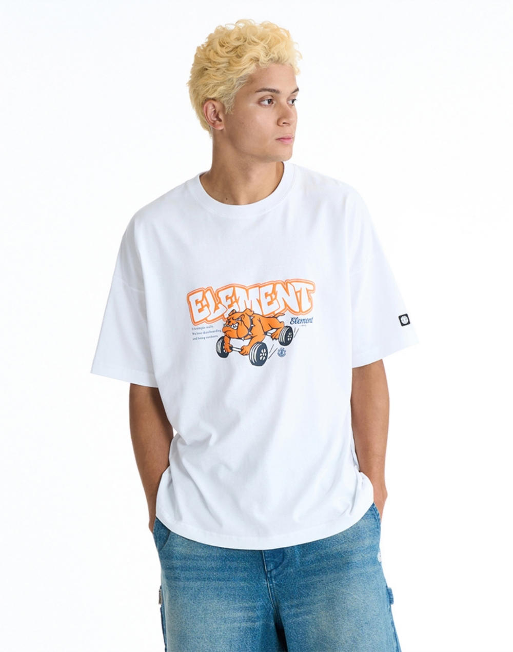 엘리먼트 TAG BULLDOG 반팔 티셔츠 (MG11ST054WHT)