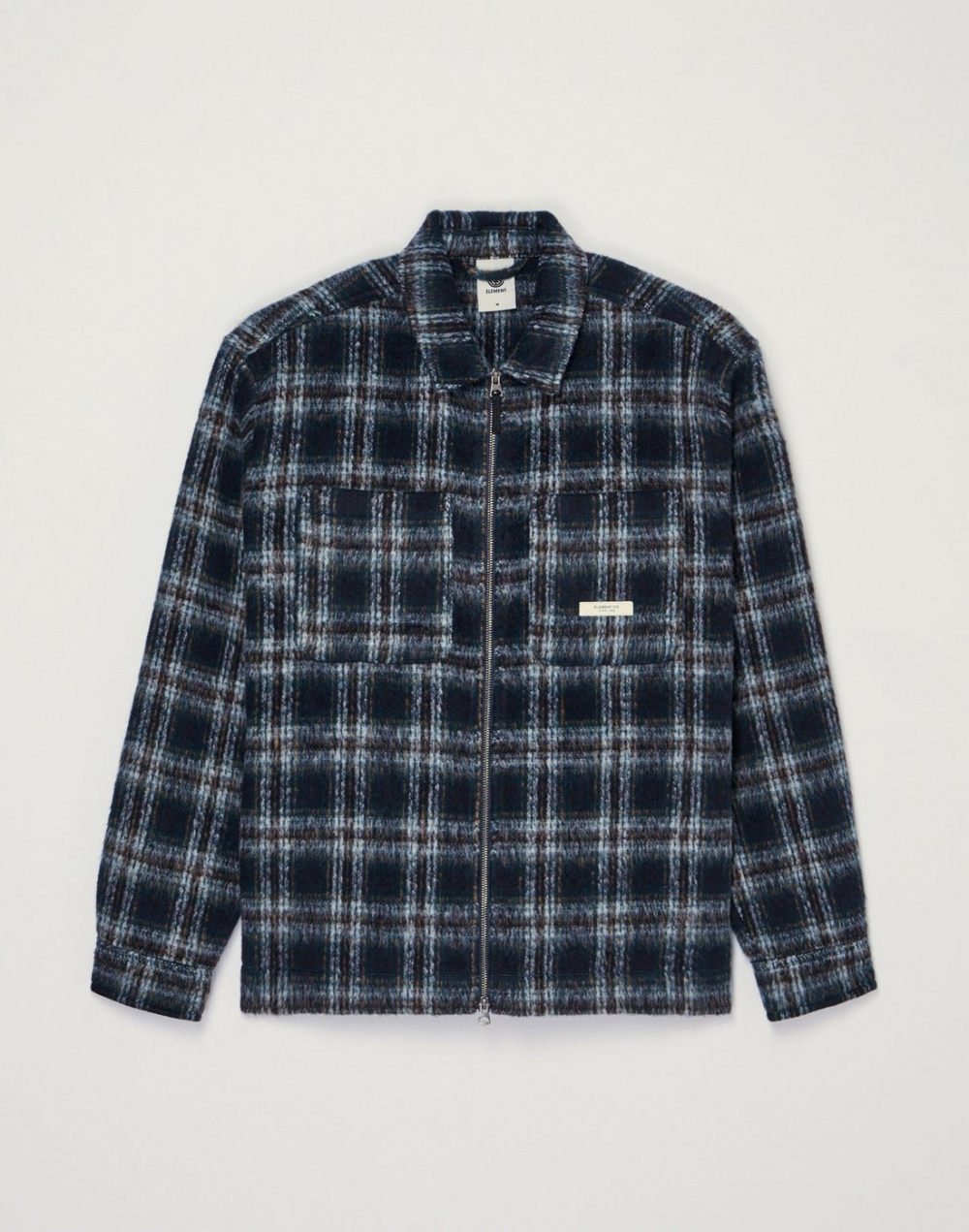 엘리먼트 FUZZY CHECK ZIP 오버셔츠 (MG31JK004KRD)