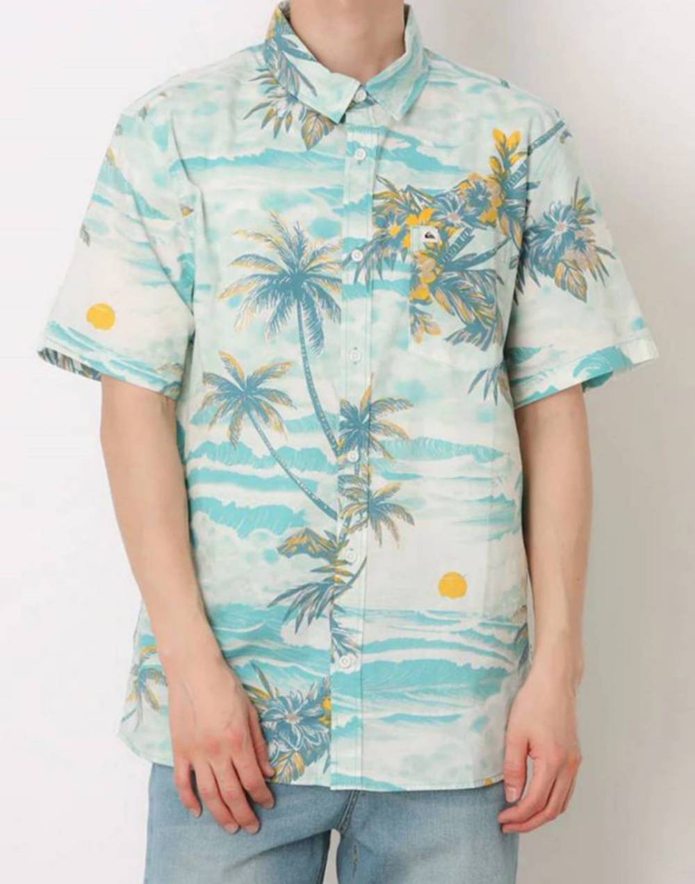 퀵실버 APERO 플라워 프린트 반팔 셔츠 (QG11SH017BJK)