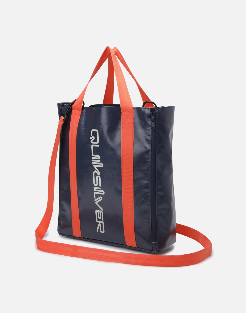 퀵실버 타포린 메쉬 블록 토트백 (QG13OB525KTP)