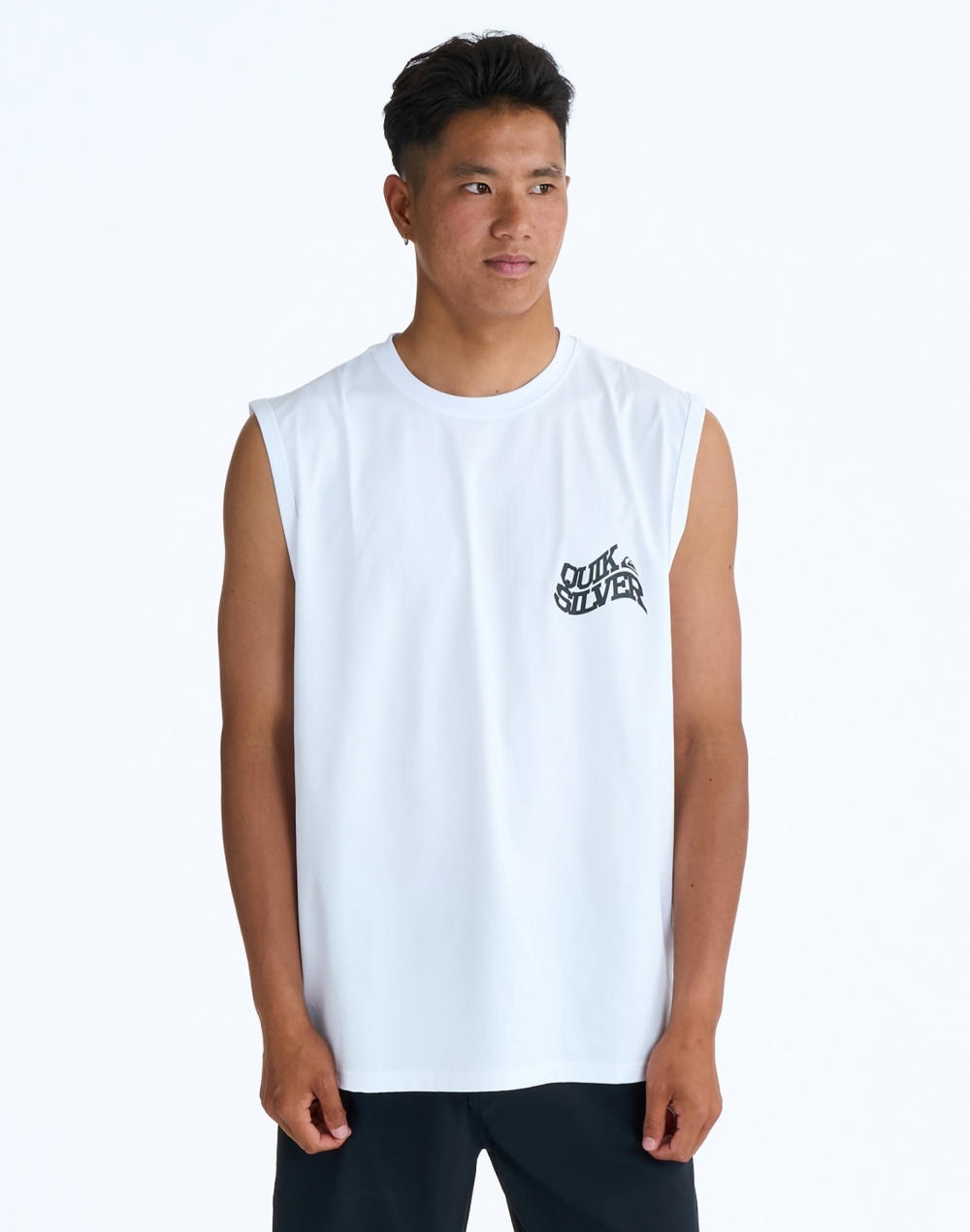 퀵실버 BEND LOGO 래쉬 머슬 나시티 (QG21RE801WHT)