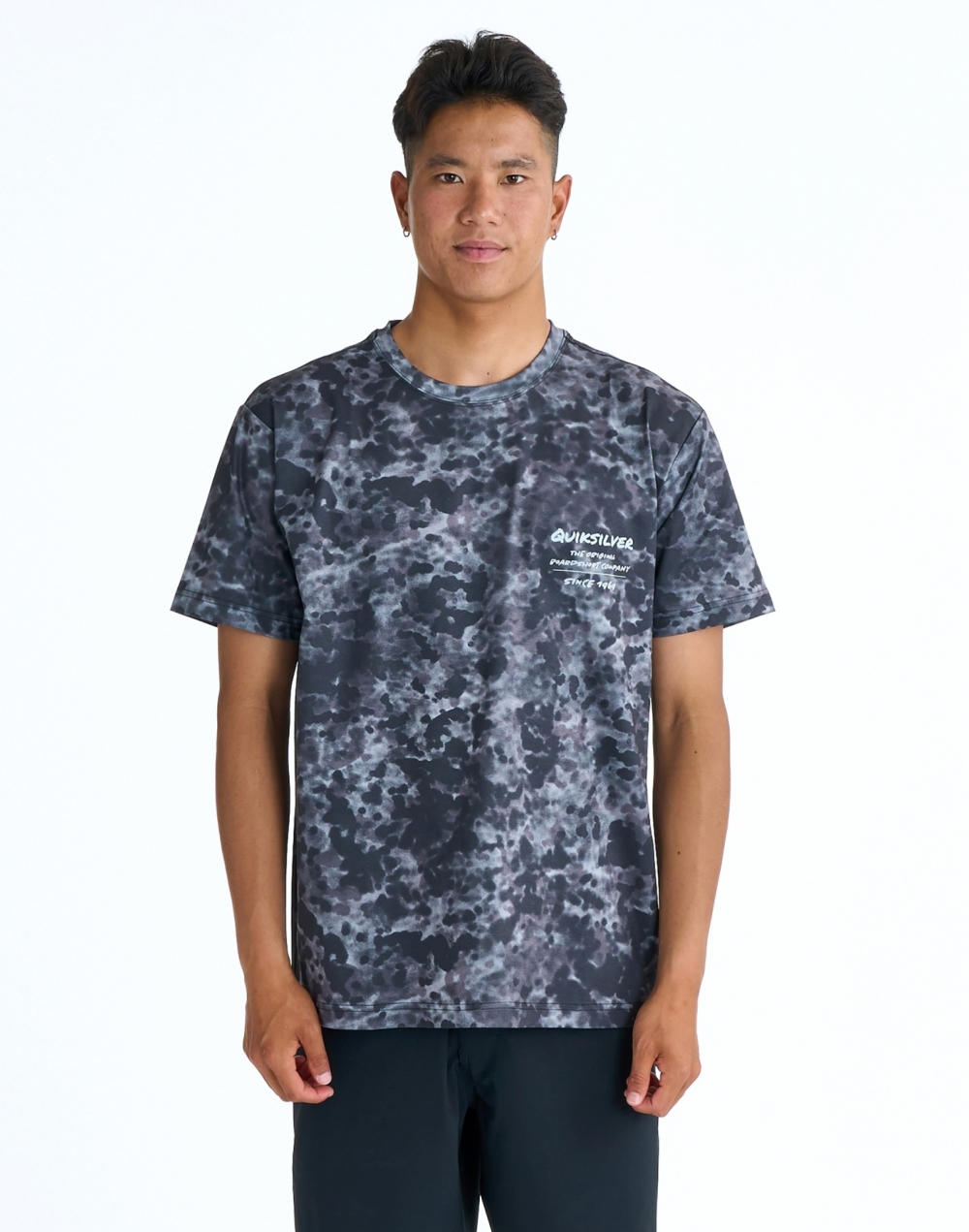 퀵실버 HAND DRAWN 반팔 래쉬가드 (QG21RE807BL1)