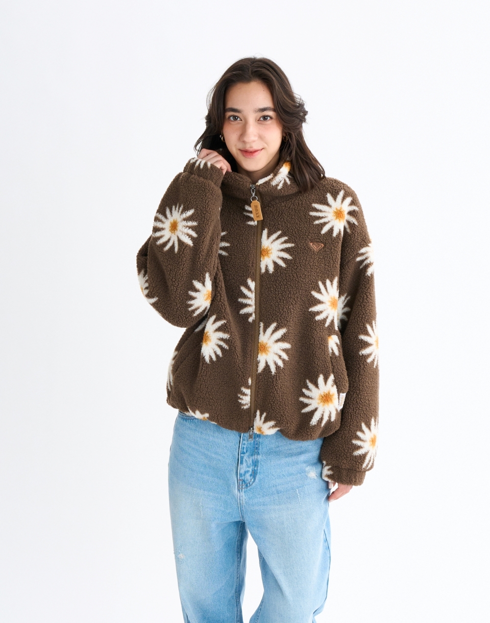 록시 ALL DAY 보아 플리스 자켓 (RF31JK072BRN)