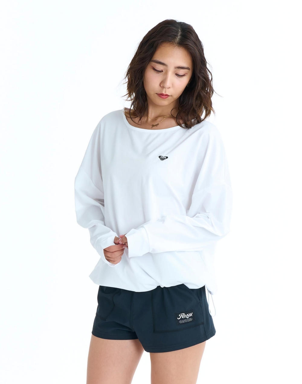 록시 LUMINA 라운드넥 래쉬가드 풀오버 (RG11RS811WHT)