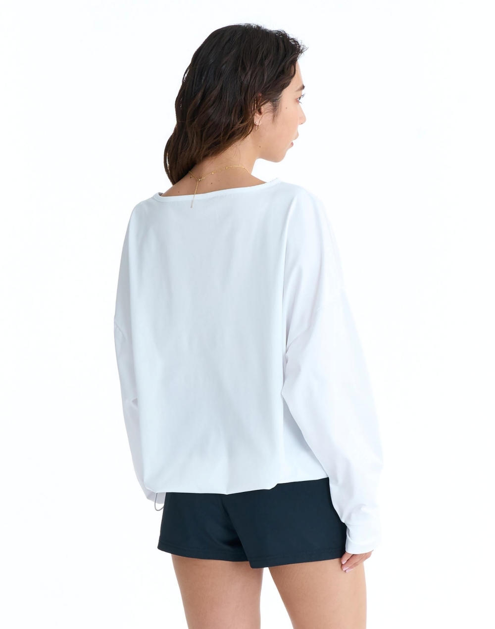 록시 LUMINA 라운드넥 래쉬가드 풀오버 (RG11RS811WHT)