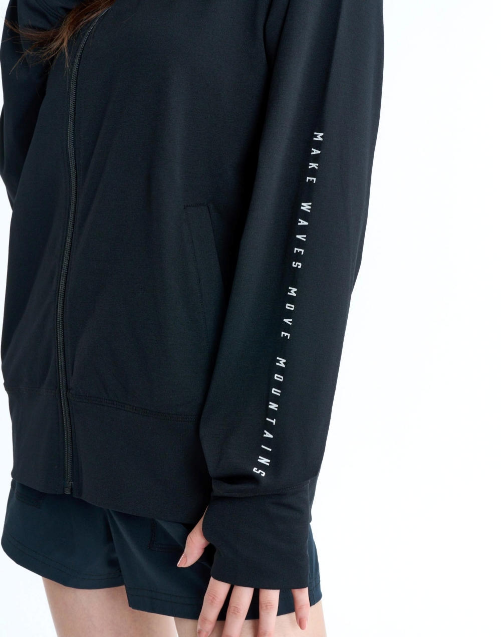 록시 HISTORICAL LOGO 후드 래쉬가드 (RG11RZ802BLK)