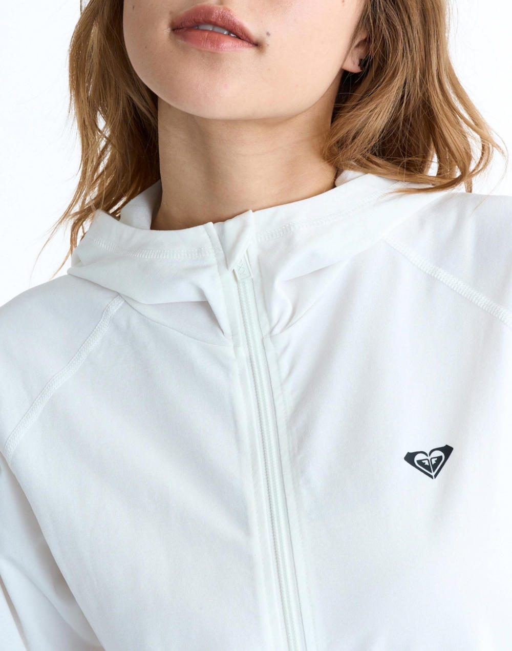 록시 HISTORICAL LOGO 후드 래쉬가드 (RG11RZ802WHT)