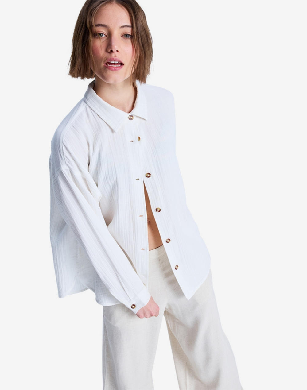 록시 MORNING SHINE 오가닉 커튼 셔츠 (RG11SH003WZA)