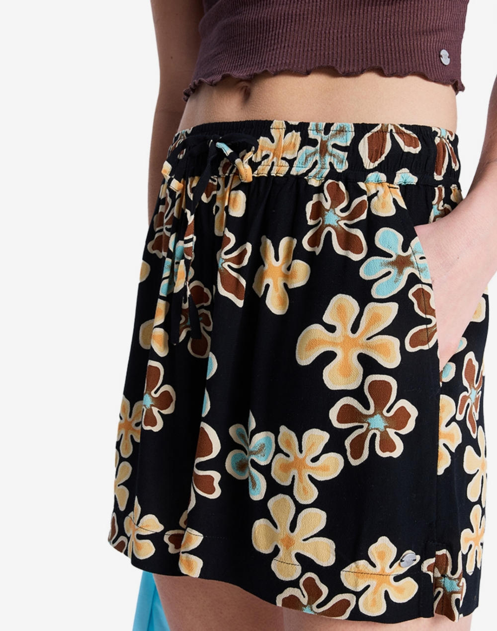 록시 LEKEITIO BREAK 플로럴 비치 쇼츠 (RG11SS007KVJ)