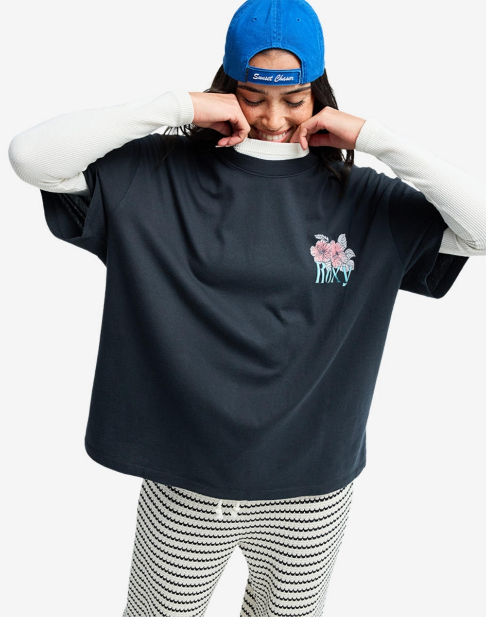 록시 TALLOVERSIZE WASHED 오버핏 티셔츠 (RG11ST008KVJ)