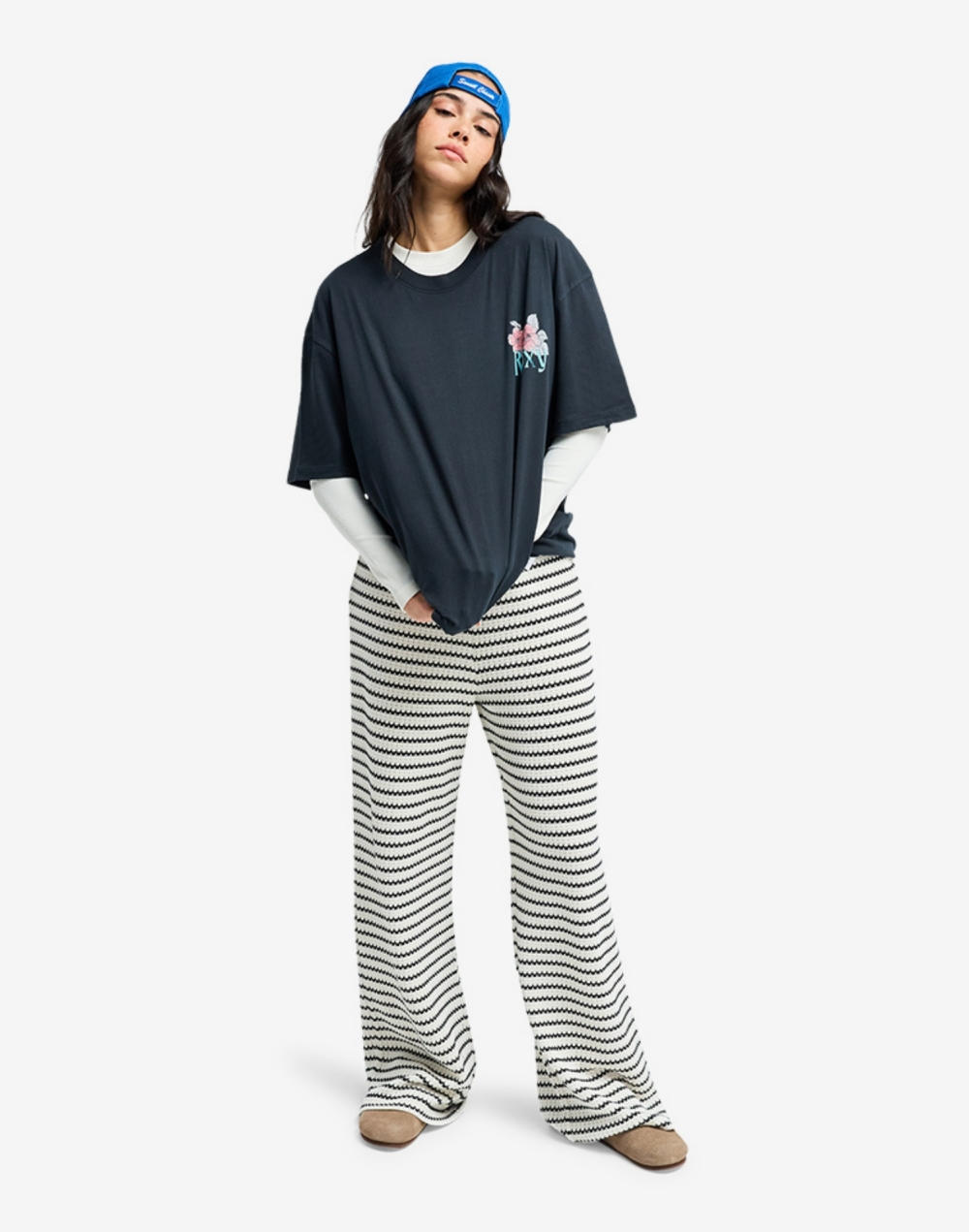 록시 TALLOVERSIZE WASHED 오버핏 티셔츠 (RG11ST008KVJ)