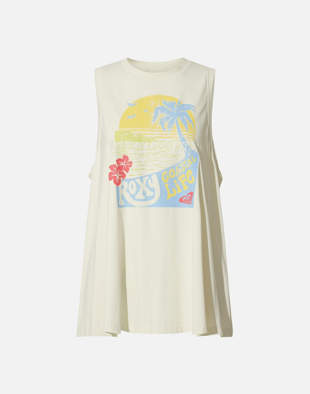 록시 TALLOVERSIZE A라인 뒷트임 슬리브리스 래쉬가드 (RG21RE509COC)