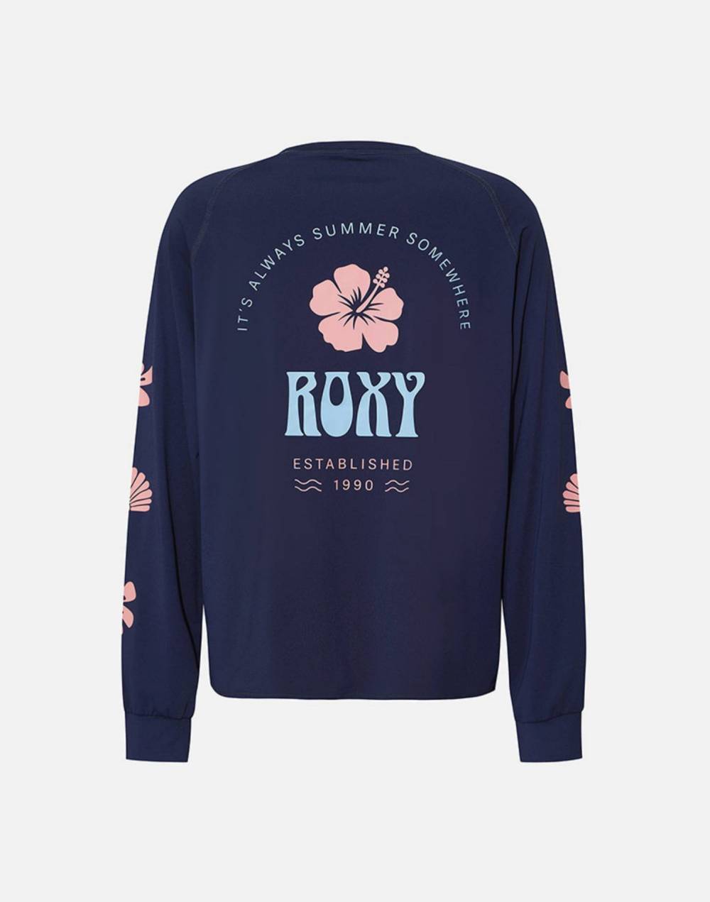 록시 OCEAN FLOWER 루즈핏 긴팔 래쉬가드 (RG21RS504MOO)