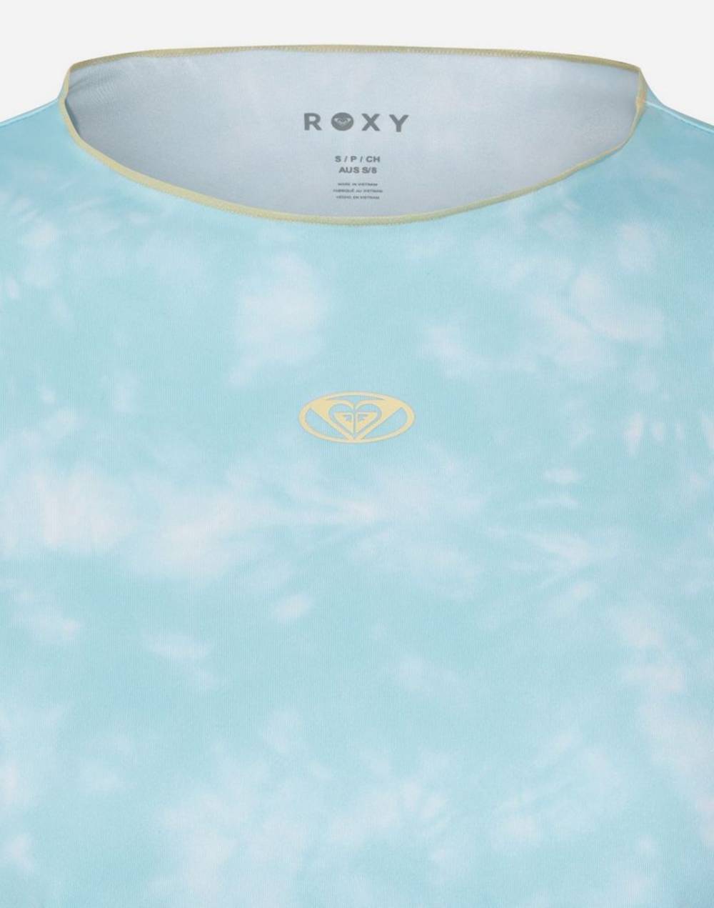 록시 WATER 프린트 릴렉스핏 긴팔 래쉬가드 (RG21RS505BLU)