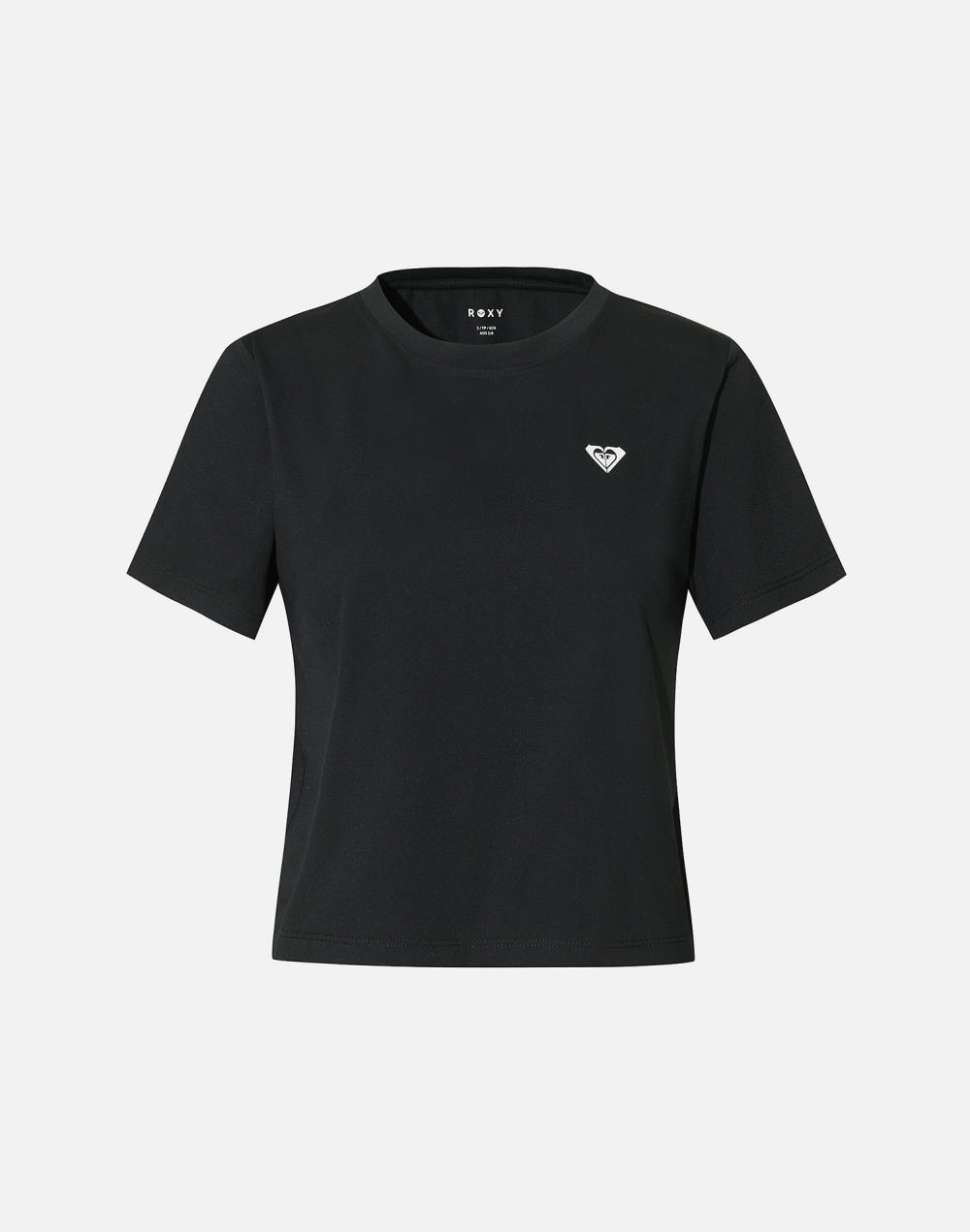 록시 BACK SLIT 세미크롭 뒷트임 반팔 티셔츠 (RG21ST507BLA)