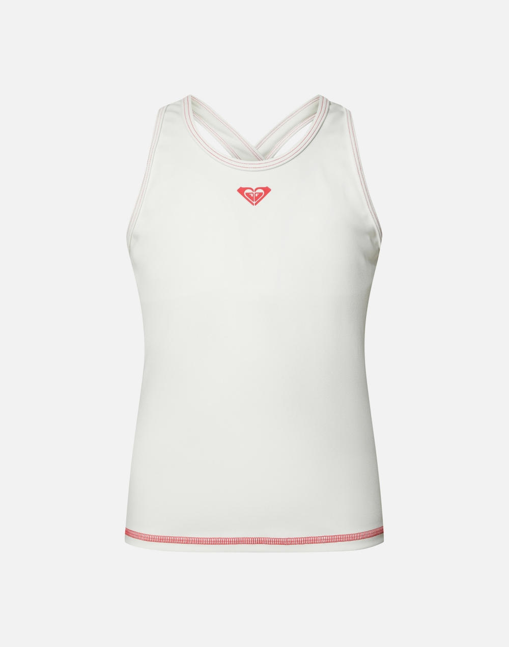 록시 주니어용 NEVER TOO LATE 슬리브리스 래쉬가드 (TG21BR526WHI)