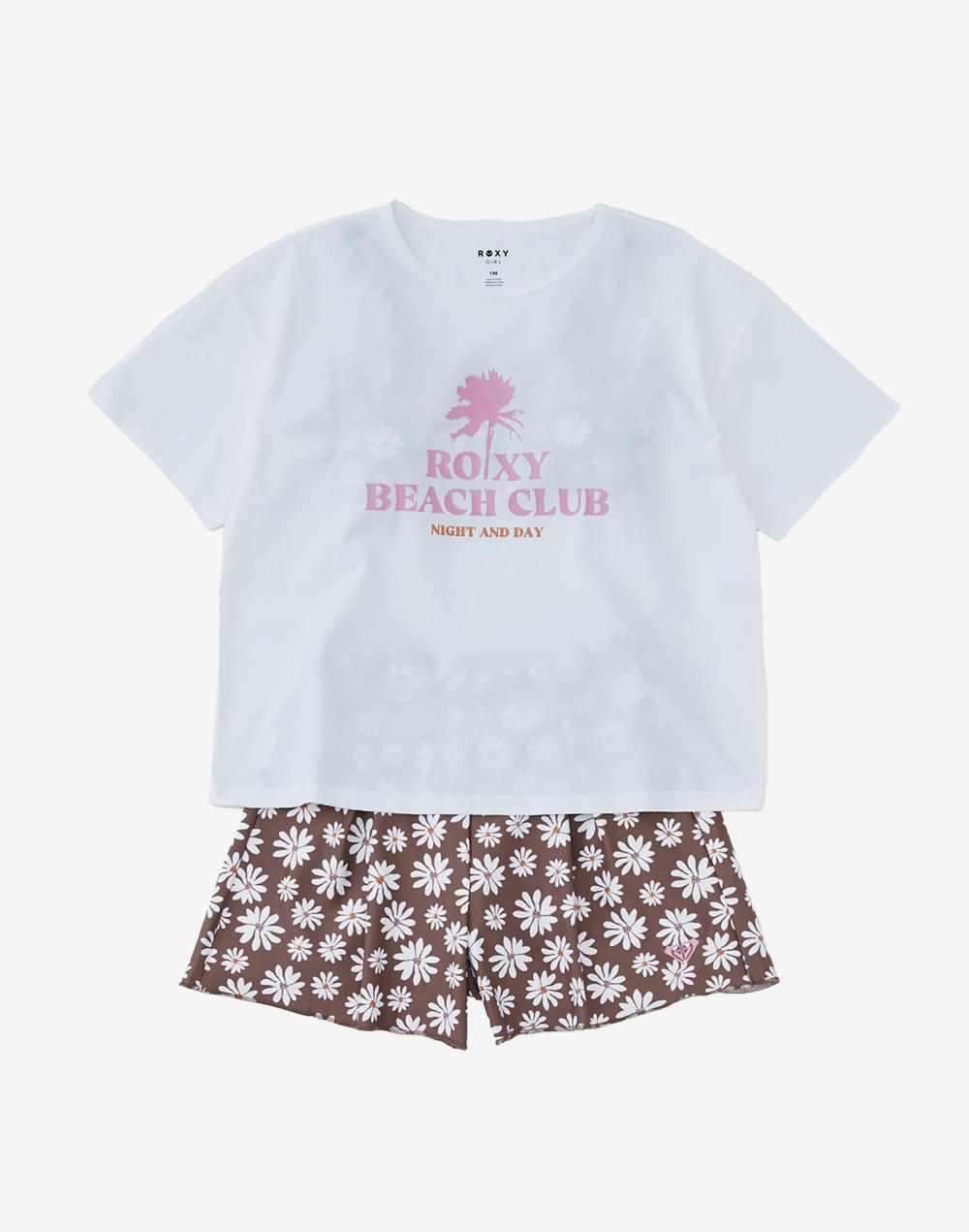 록시 PEAKDAY 아동 비키니 & 래쉬가드 세트 (TG21KI806BRN)