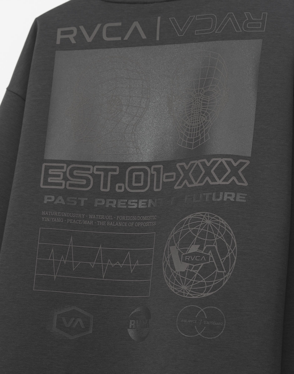 루카 멀티 그래픽 스포츠 긴팔 티셔츠 (VF31LT103DGR)