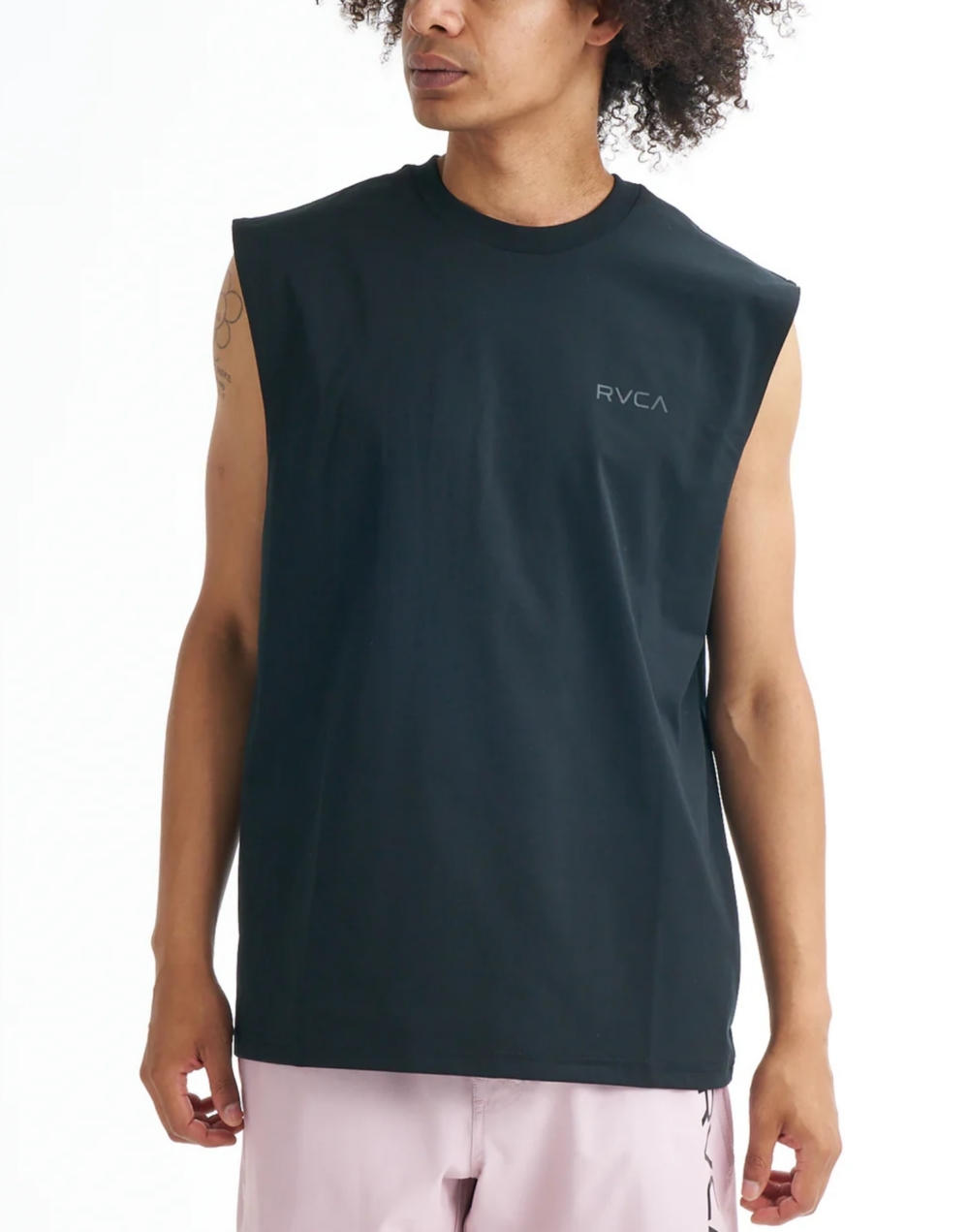 루카 남성 STARIGHT WAY 슬리브리스 래쉬가드 (VG11RS104BBL)