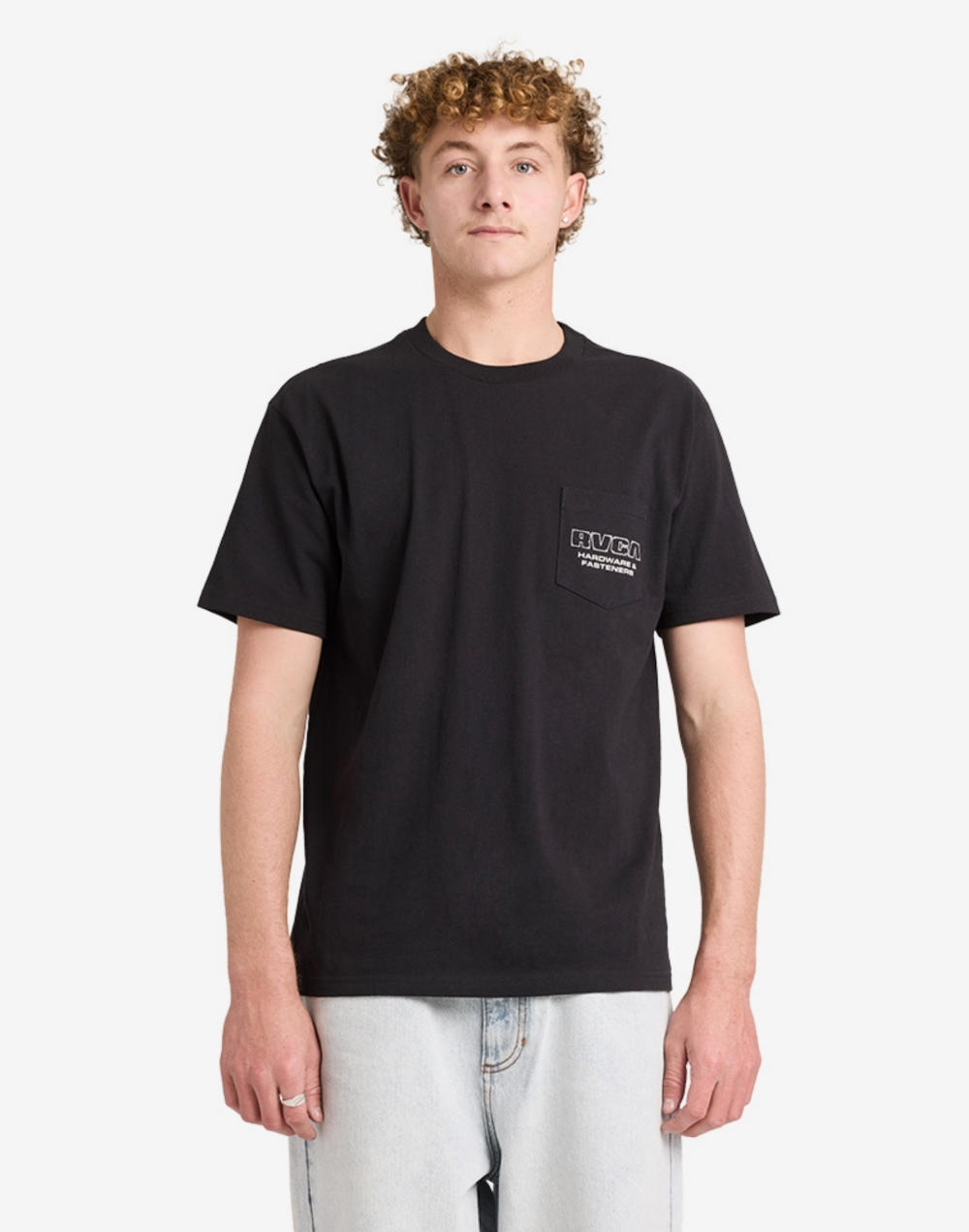 루카 남성 FASTENERS POCKET 반팔 티셔츠 (VG11ST005BLK)