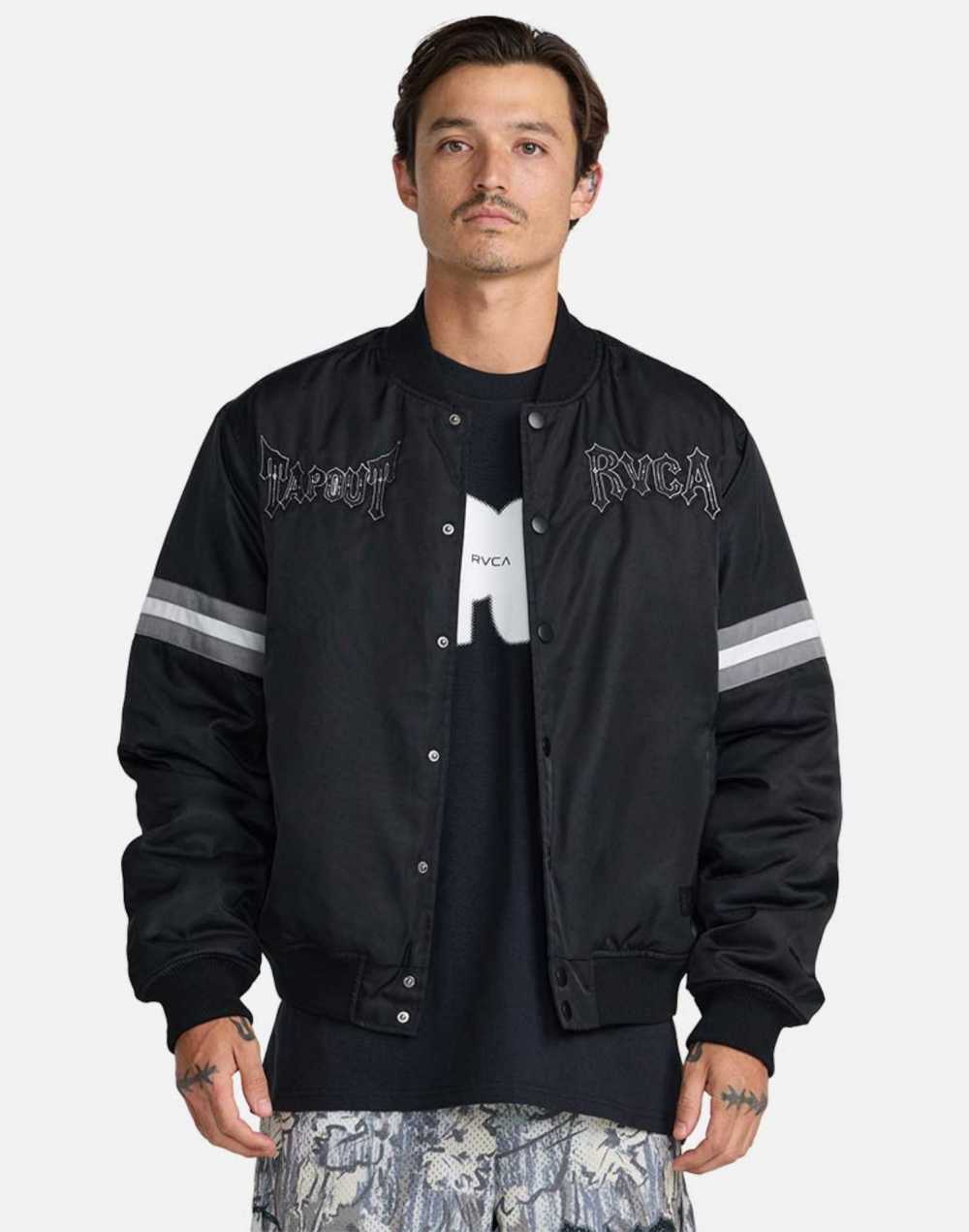 RVCA x Tapout SATIN 봄버 재킷 (VG31JK053BLK)