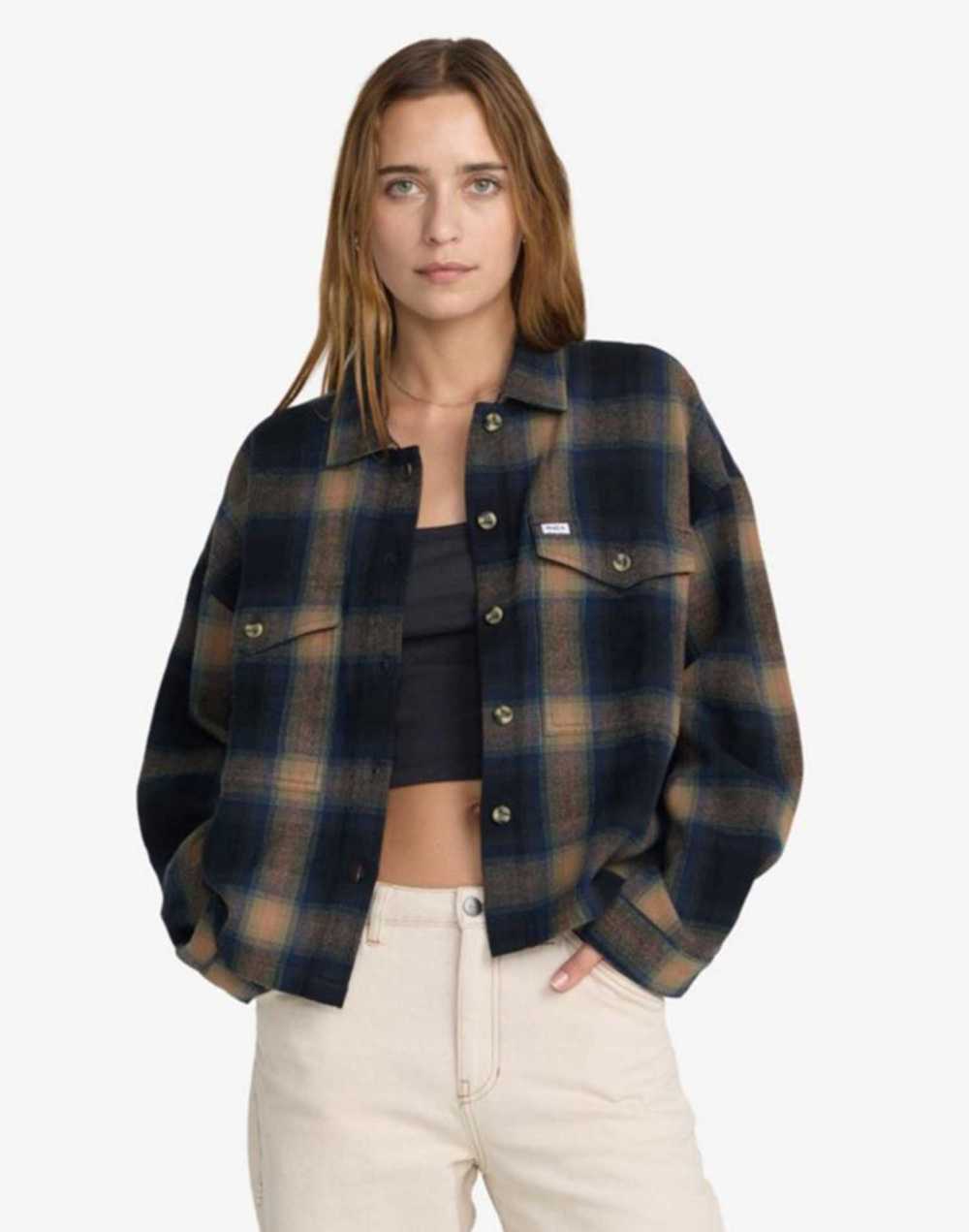 루카 여성 BONITO BOXY FLANNEL 셔츠 (VG31JK109BLK)