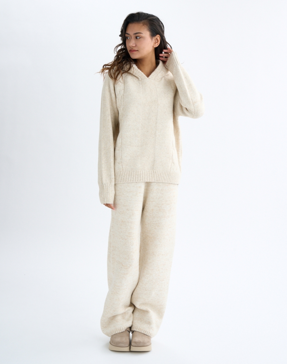 빌라봉 여성 니트 롱 팬츠 (WF31LP078COY)