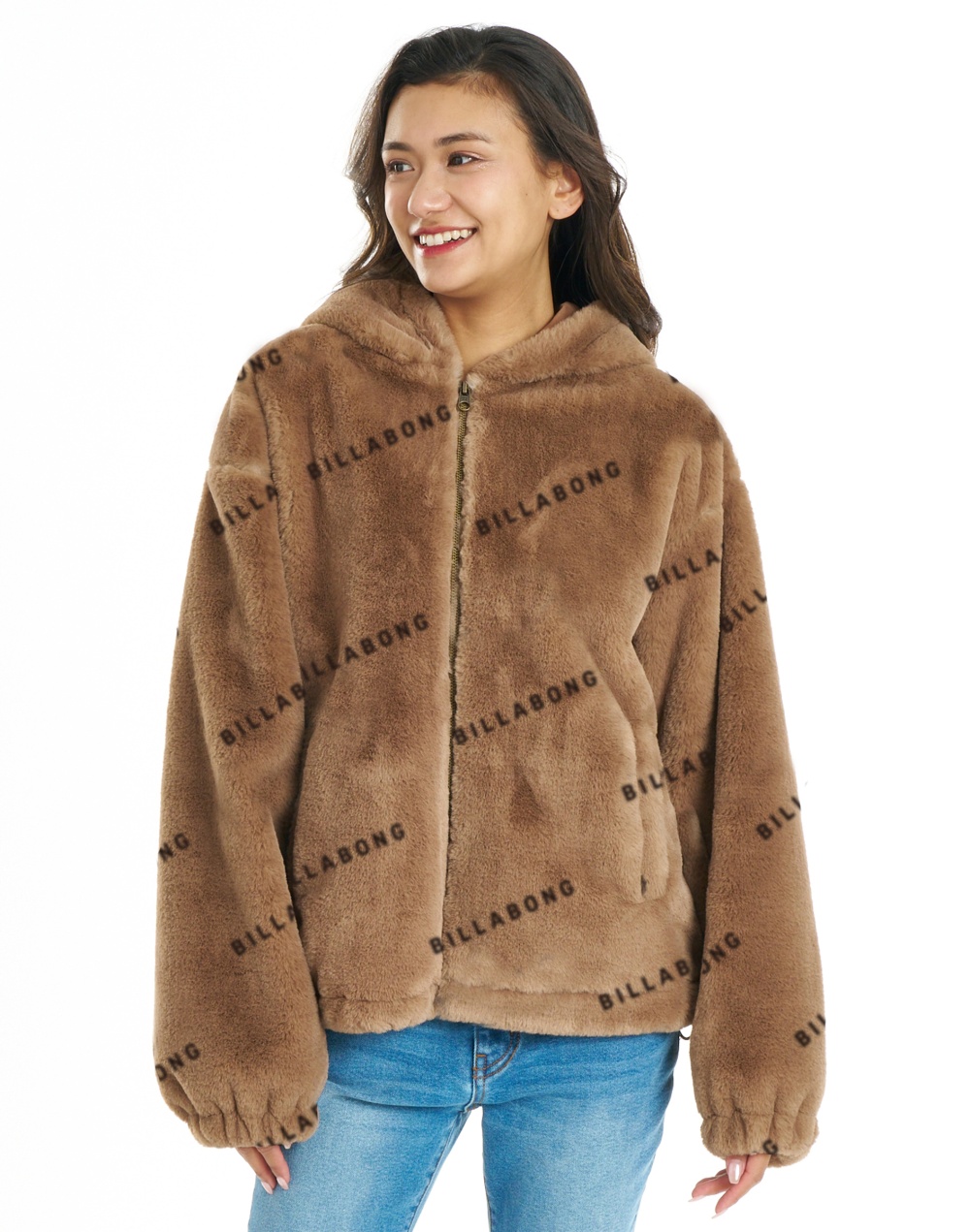 빌라봉 여성 FUR LOGO 자켓 (WG31JK127BRN)