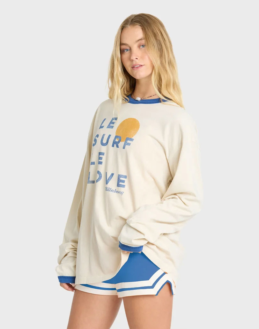 빌라봉 여성 LE LOVE SURF 긴팔 링거 티셔츠 (WG31LT056WCP)
