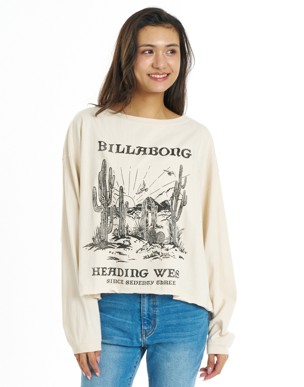 빌라봉 여성 HEADING WEST 와이드 긴팔 티셔츠 (WG31LT116WCP)